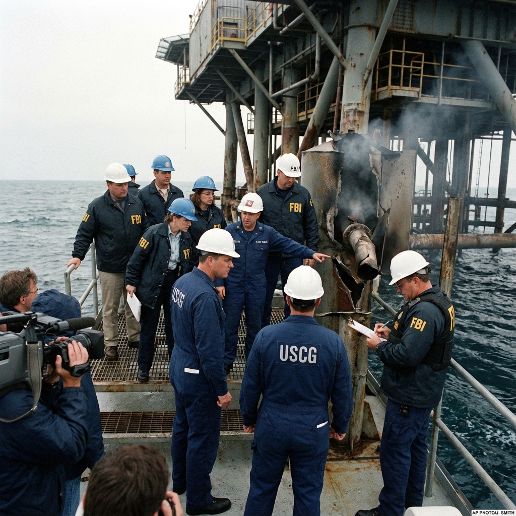 Federal investigators and Coast Guard officials